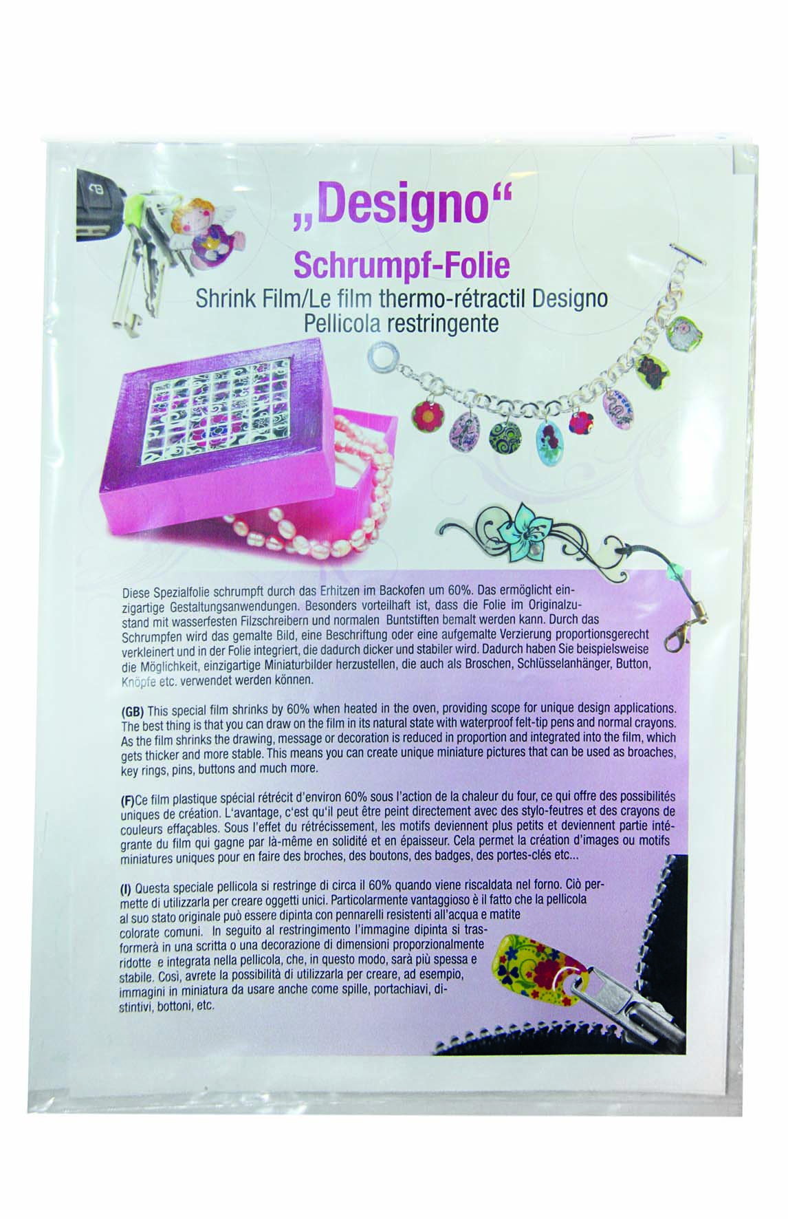 Designo Schrumpffolien-Set Vorlage Schutzengel 2 Stück 26x20cm