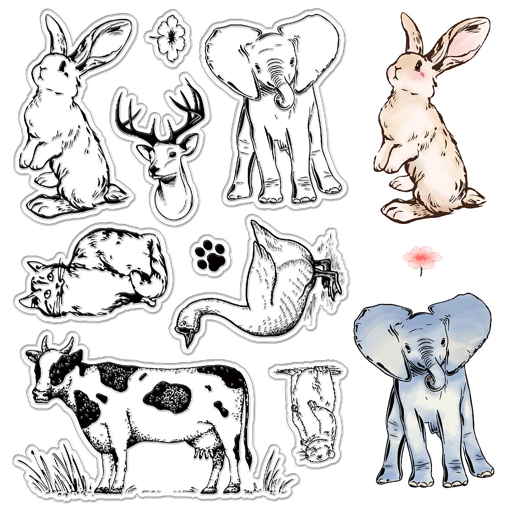 Silikonstempel Clear Stamp Tieremotive 11x16x0,3cm