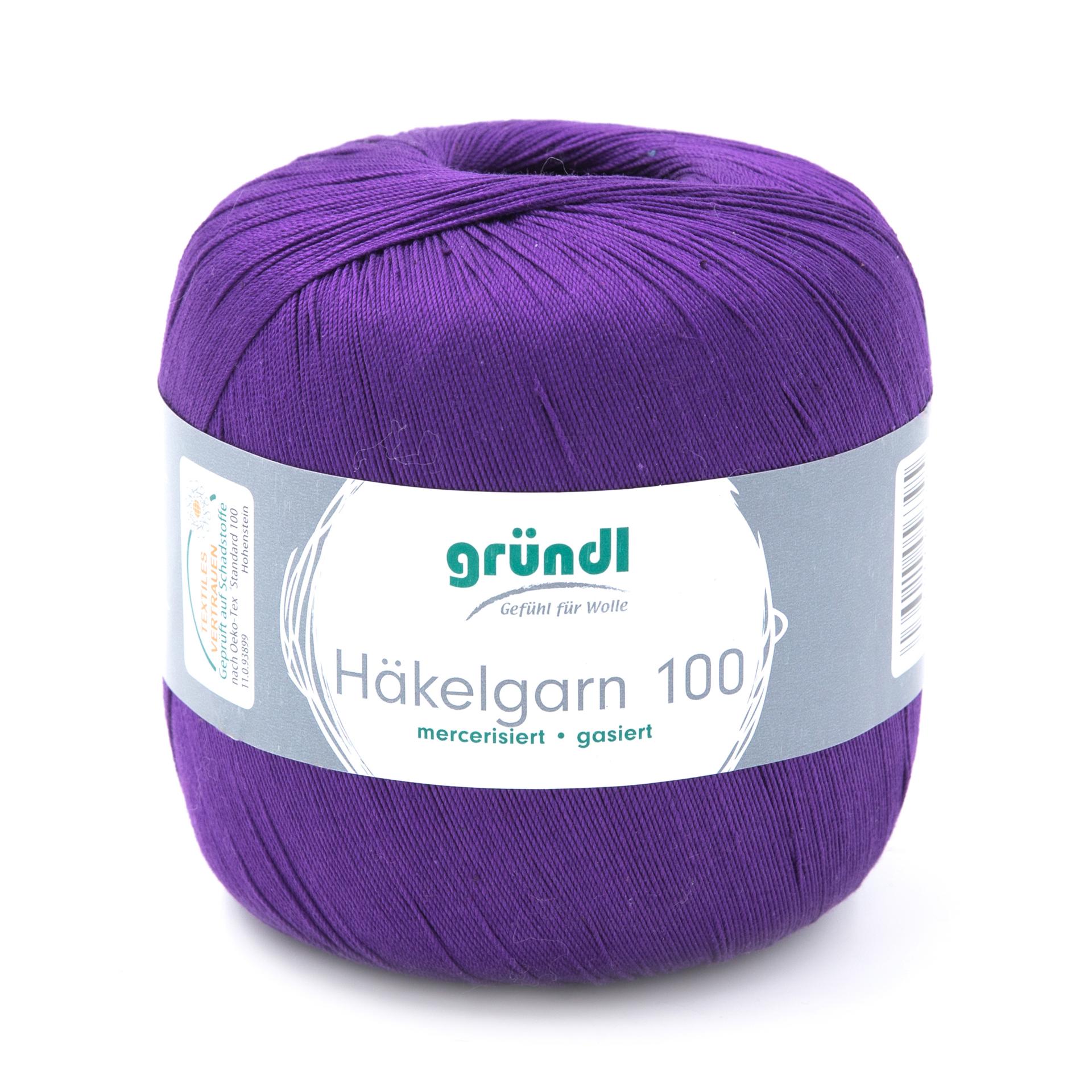 Häkelgarn 100 uni , 100% Baumwolle, 100g/566m Häkelgarn 100 uni , 100% Baumwolle, 100g/566m