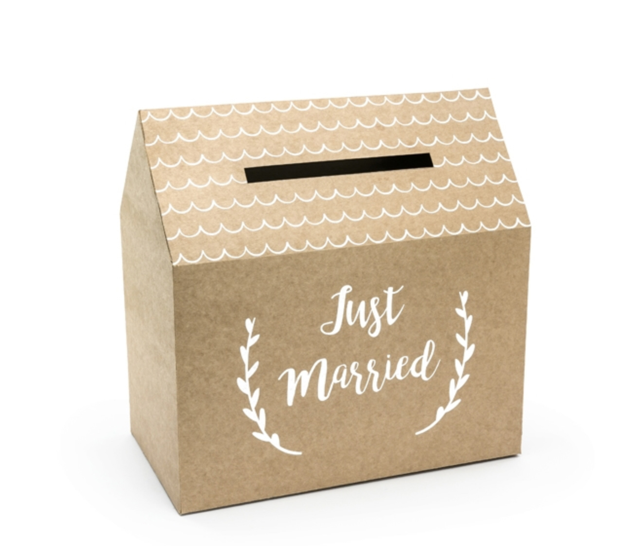 Cards Box Just Married Geschenkkartenbox 30x30,5x16,5cm Kraftpapier