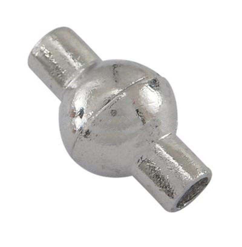 Magnetverschluss mit Kappe 3,2mm, silberfärbig, 10x17mm, 1 Stück