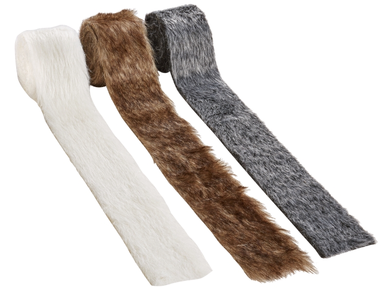 Kunstfell Band 6cm x 1,5 m , Plüschband Fellband Langhaarplüsch Fellstoff Fellimitat