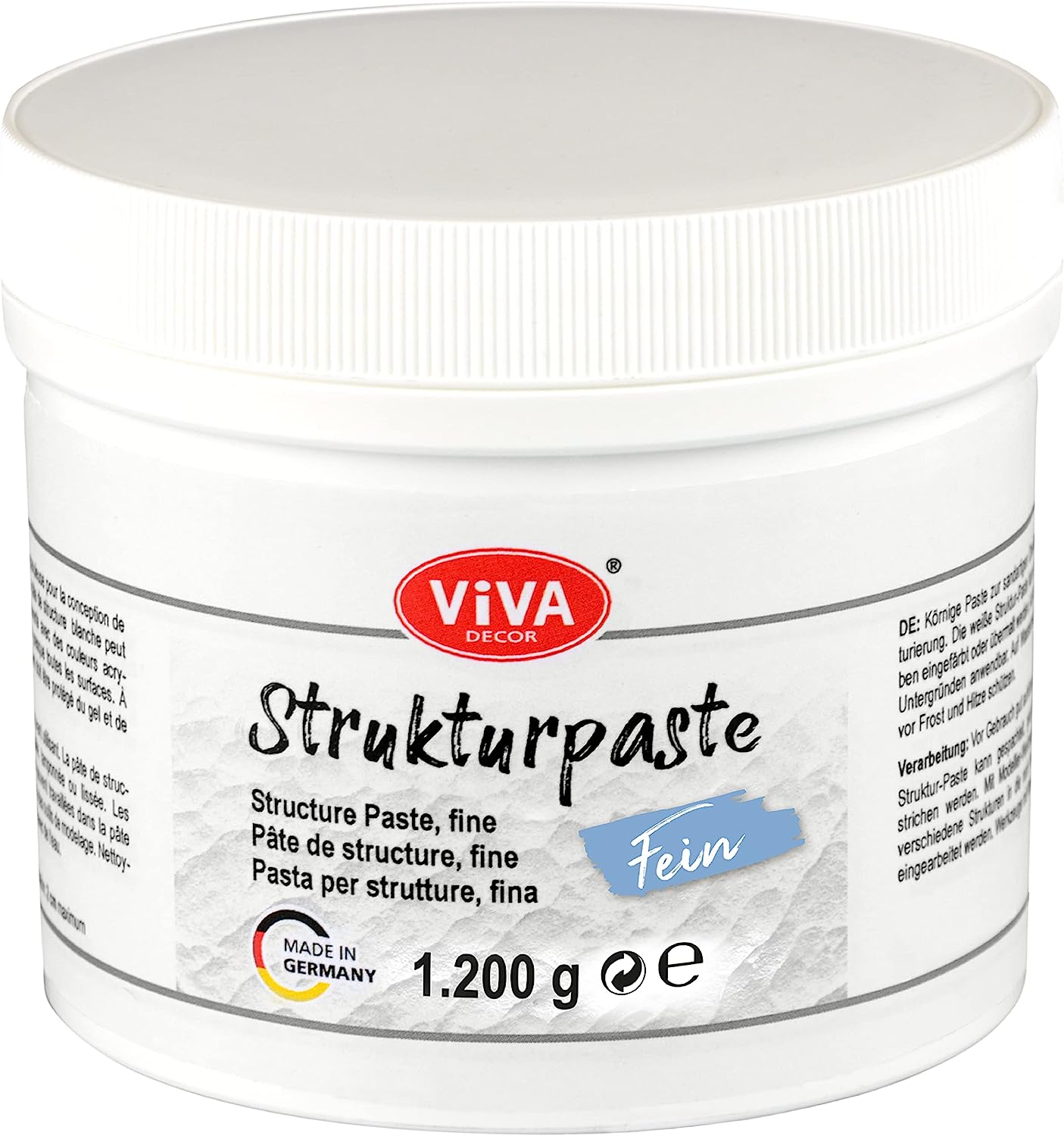 Viva Decor® Strukturpaste Fein Weiß 1200g 