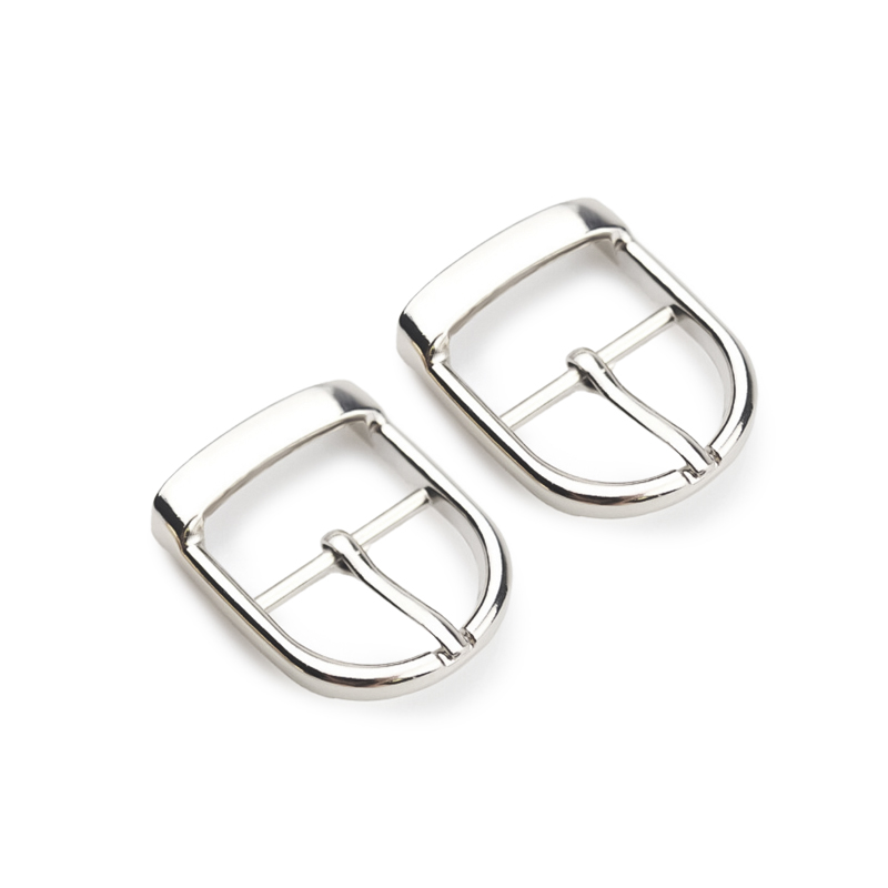 Metall-Gürtelschnallen halbrund 25mm  DIY Taschen- & Geldbörsenzubehör silbern 2 Stück