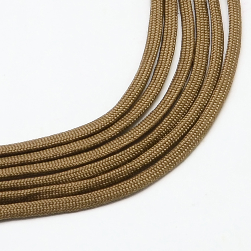 Paracord Kordel UNI MITTELBRAUN einfärbig 4mm 6,4m/ Bund 