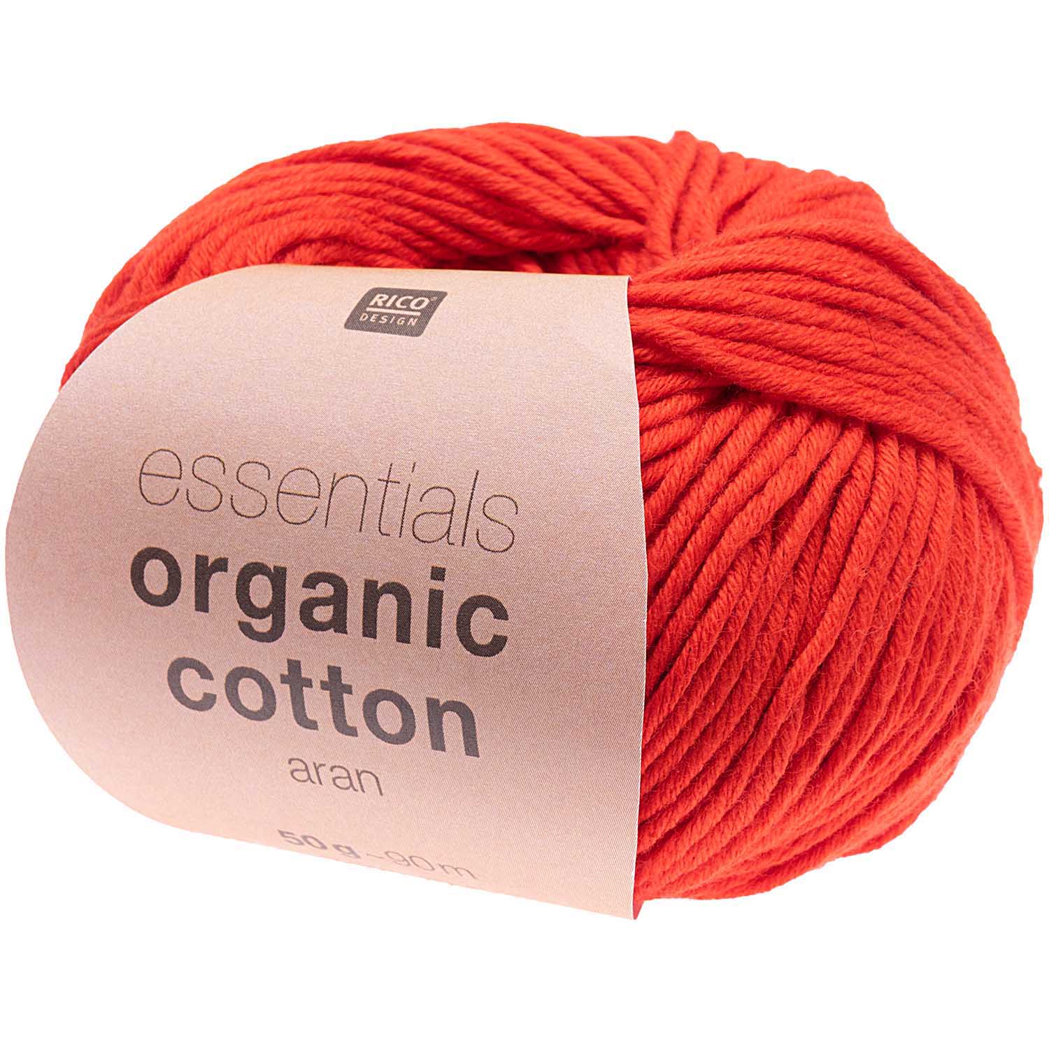 Rico Essential Organic Cotton aran Baumwollgarn 50g/90m Rico Essential Organic Cotton aran Baumwollgarn 50g/90m