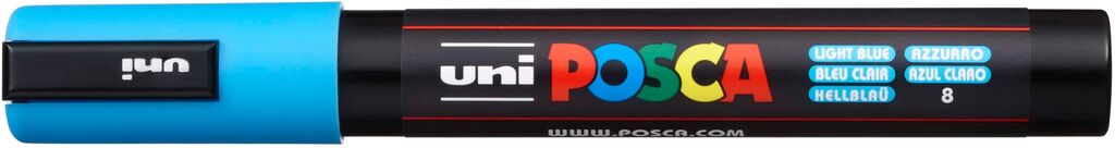 UNI POSCA Marker PC-5MC HELLBLAU mittelfeine Spitze 1,8 - 2,5mm UNI POSCA Marker PC-5MC HELLBLAU mittelfeine Spitze 1,8 - 2,5mm