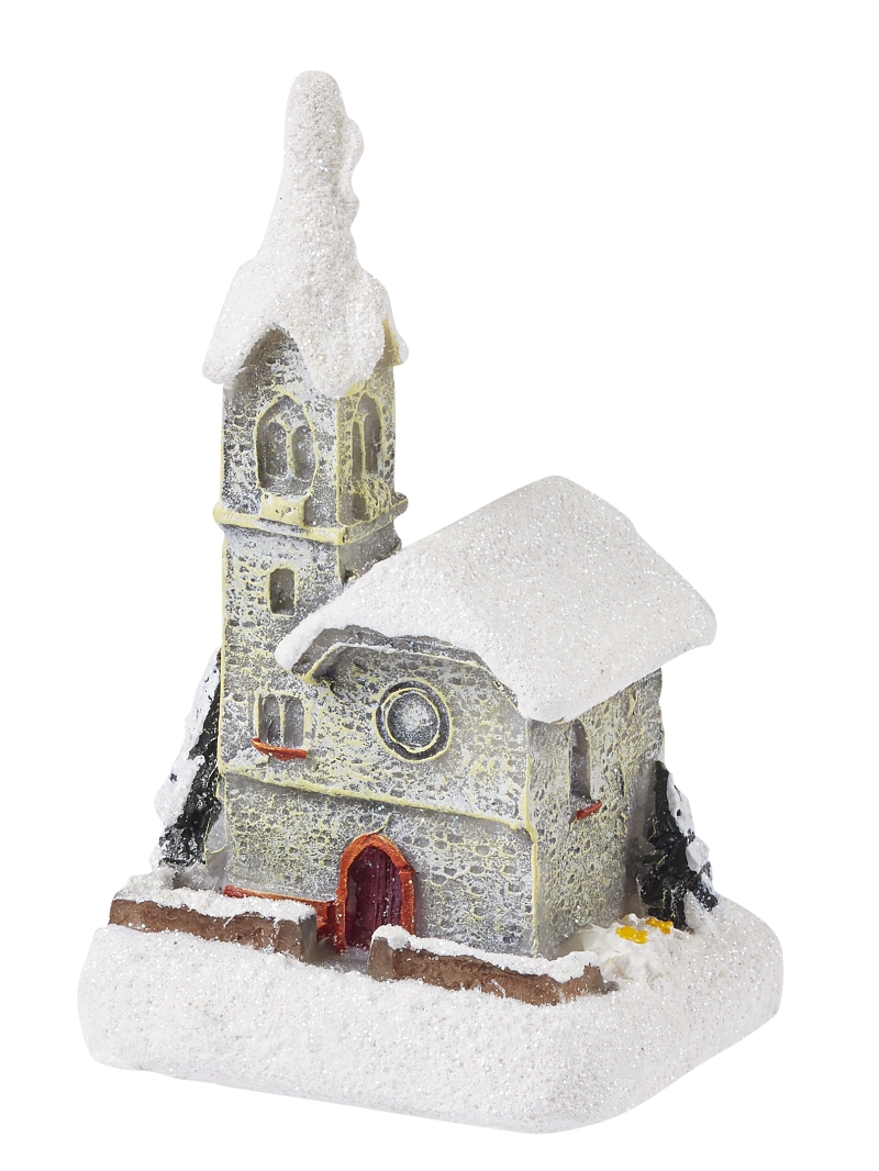 Kirche winterlich 3,5cm beschneit