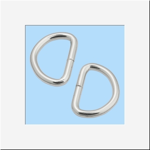 Metall-Halbring, 25 mm, silber, 2 Stück D-Ring
