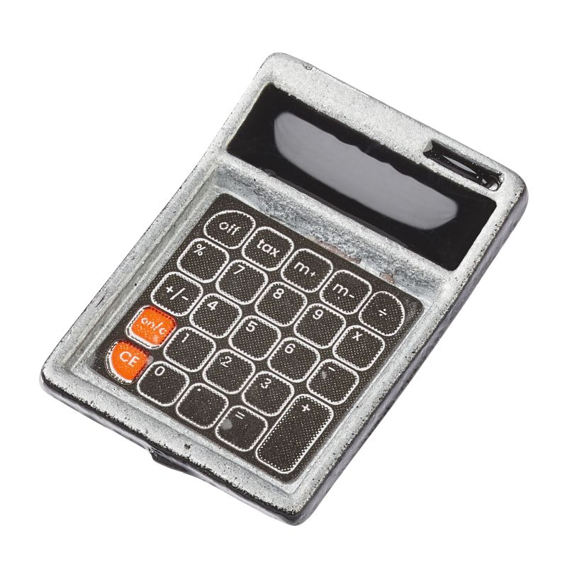 Miniatur Taschenrechner aus Metall 1,8cm 1 Stück 