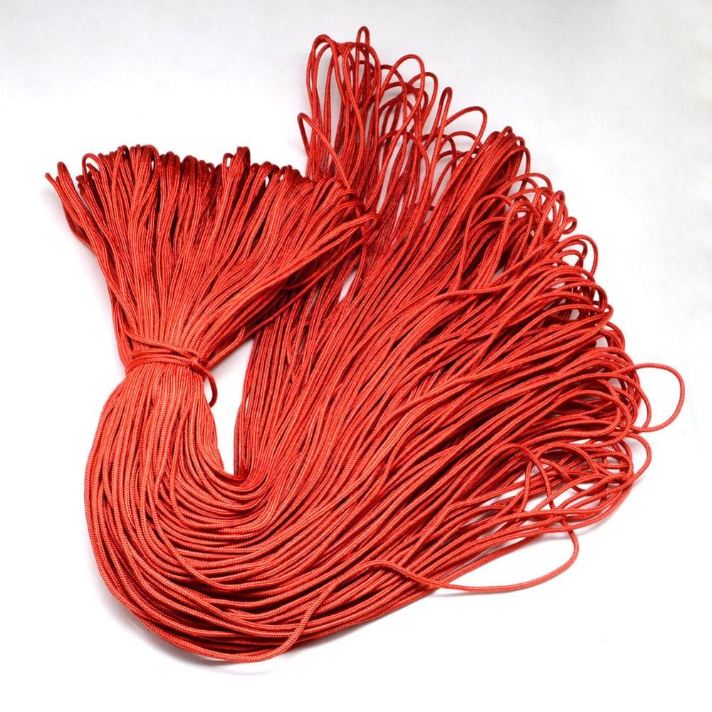 Paracord Kordel UNI SIGNALROT einfärbig 2mm 10m/ Bund
