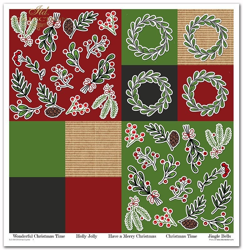 Scrapbooking-Papier Set Christmas Surprise 31x32cm 200 g/m2 11 Blatt 