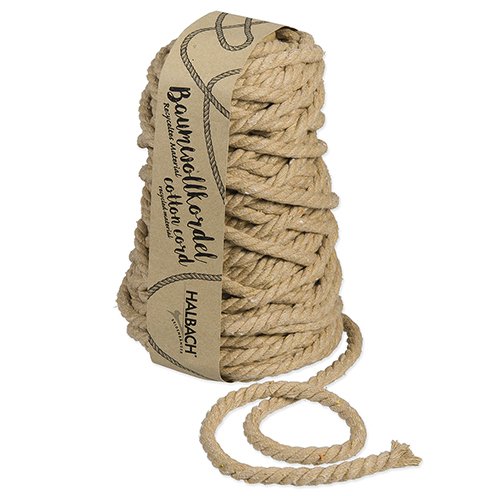 8 mm Baumwollkordel waschbar beige