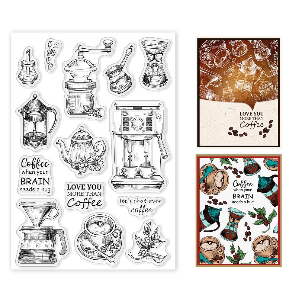 Silikonstempel Kaffeeklatsch Teeparty 16x11cm Silikonstempel Kaffeeklatsch Teeparty 16x11cm