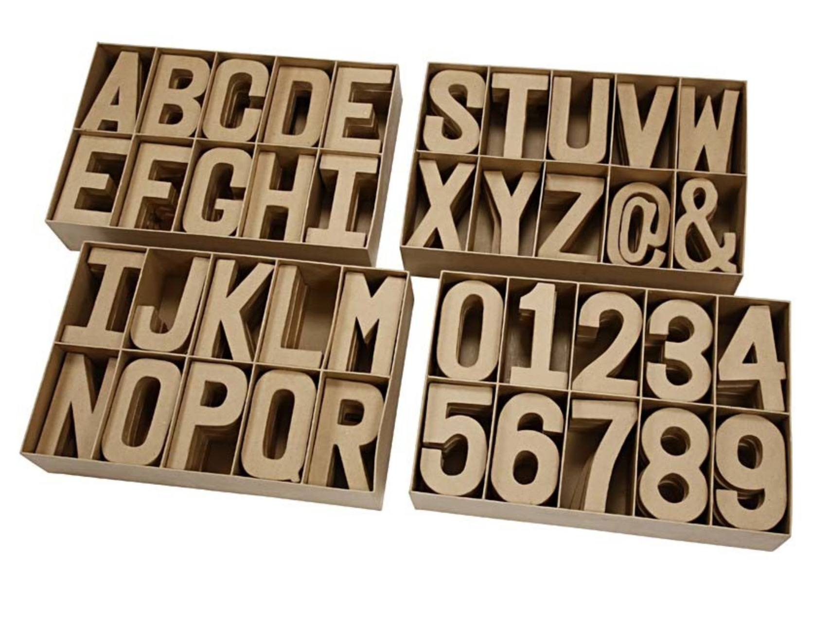 Pappbuchstaben Buchstabenund Zahlen, groß, H: 20,50 cm  einzeln , Pappmaché Buchstaben Papp-Buchstabe Deko-Buchstabe