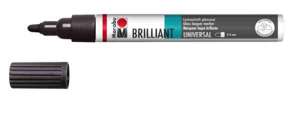 Marabu Brilliant Painter Lackmalstift SCHWARZ Malspitze 2-4mm Marabu Brilliant Painter Lackmalstift SCHWARZ Malspitze 2-4mm