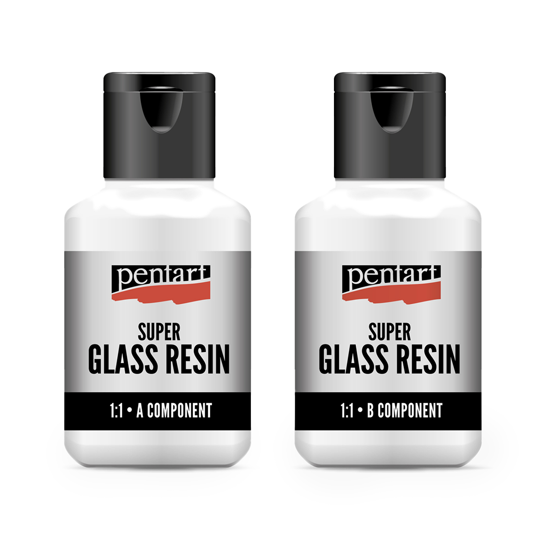 Pentart Super Glass Resin  transparent 2-Komponenten 1:1 Set 2x 40ml