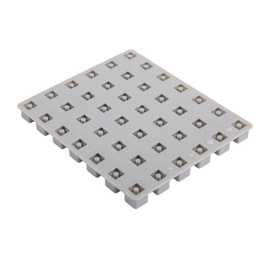 Silikon Gießform Buchstaben Perlen inkl. Zahlen 42 Perlen 10x10mm