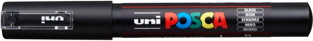 UNI POSCA Marker PC-1MC SCHWARZ extra feine Spitze 0,7 - 1 mm UNI POSCA Marker PC-1MC SCHWARZ extra feine Spitze 0,7 - 1 mm