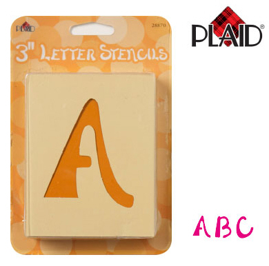 Plaid Alphabet  Schablonen einzeln, 7,62 cm, Set