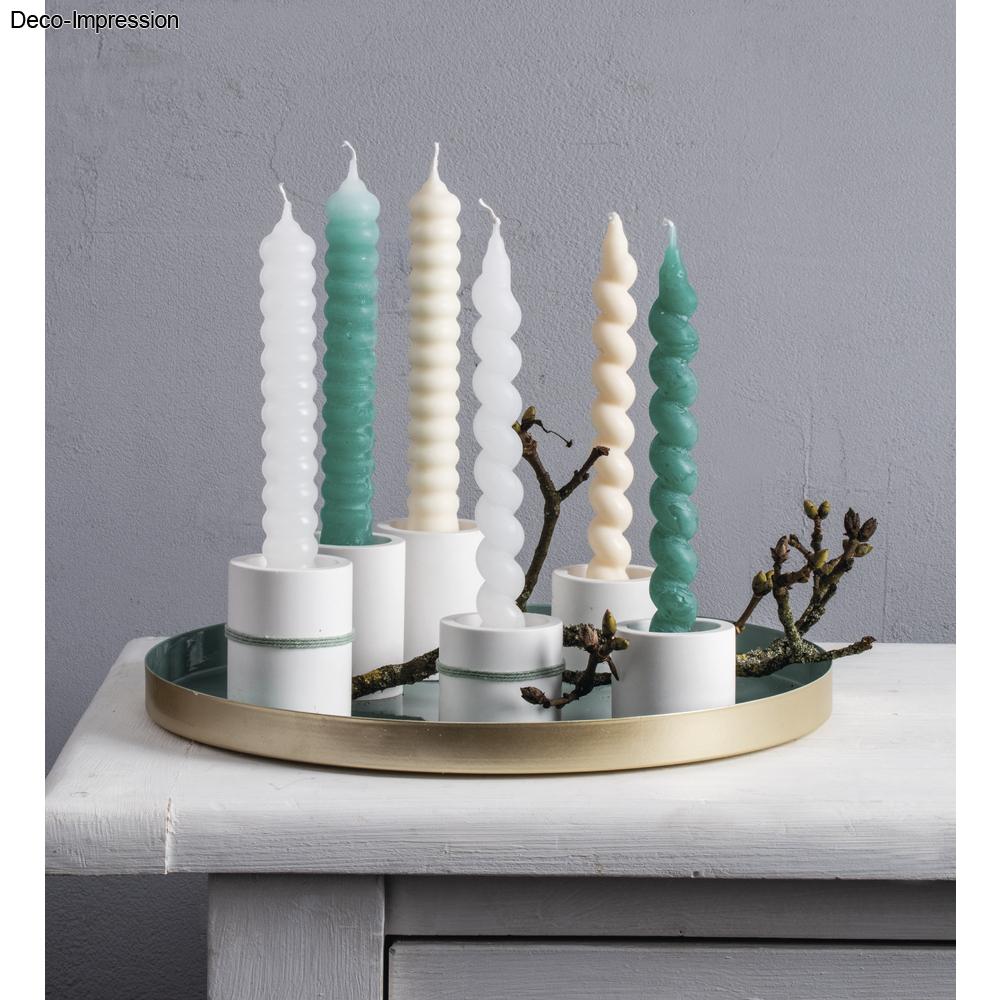 Silikon-Gießform Stabkerze geringelt ø 2,3cm Höhe 19,5cm 2-teilig Silikon-Gießform Stabkerze geringelt ø 2,3cm Höhe 19,5cm 2-teilig
