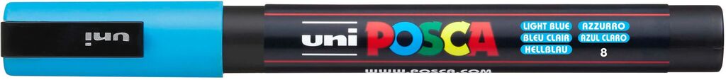 UNI POSCA Marker PC-3M HELLBLAU Rundspitze 0,9-1,3mm UNI POSCA Marker PC-3M HELLBLAU Rundspitze 0,9-1,3mm