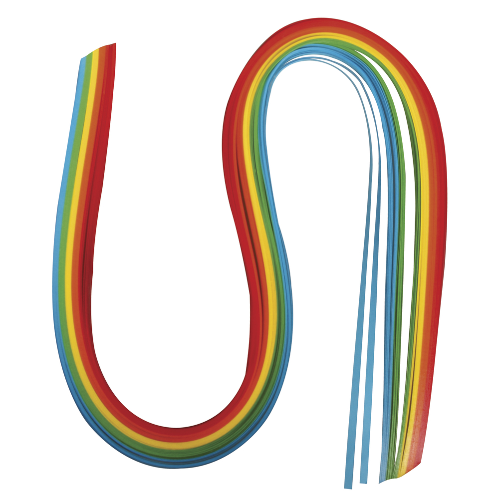 Papierstreifen für Quilling, regenbogen, 50 x 0,3 cm