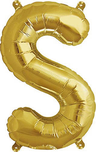 Foil Balloons Folienballone Alphabet ABC Buchstaben Zahlen gold 14"