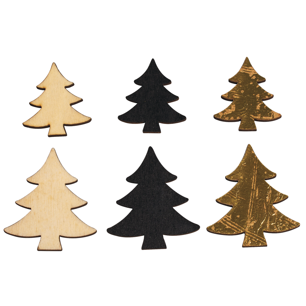 Streuteile Tannenbaum 4,5x4,5cm 3,2x3,2cm