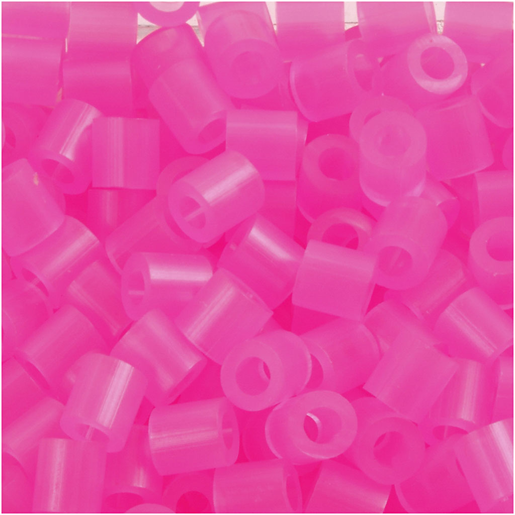 Bügelperlen NEON pink transparent