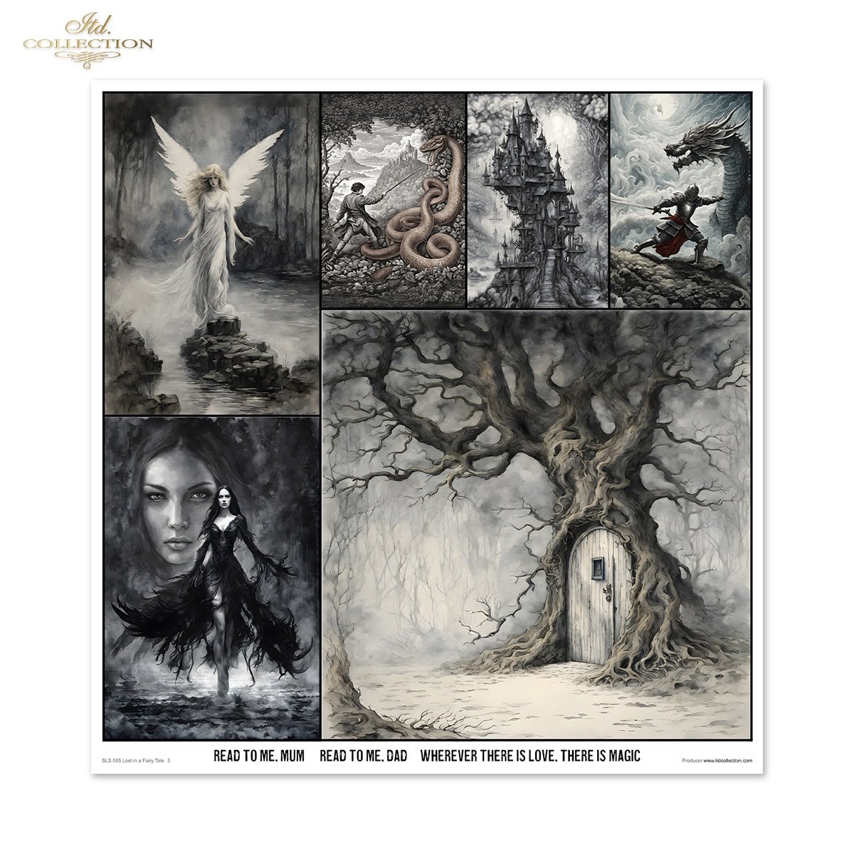 Lost in a Fairy Tale Scrapbooking Papier-Set  200 g/m2 310x320 mm 11 Bögen