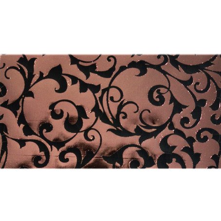 Wachsfolie uni hochglänzend  Barockschnörkel, 20x10cm, Verzierwachs, Wachsplatte, 1 Stück/Pkg.