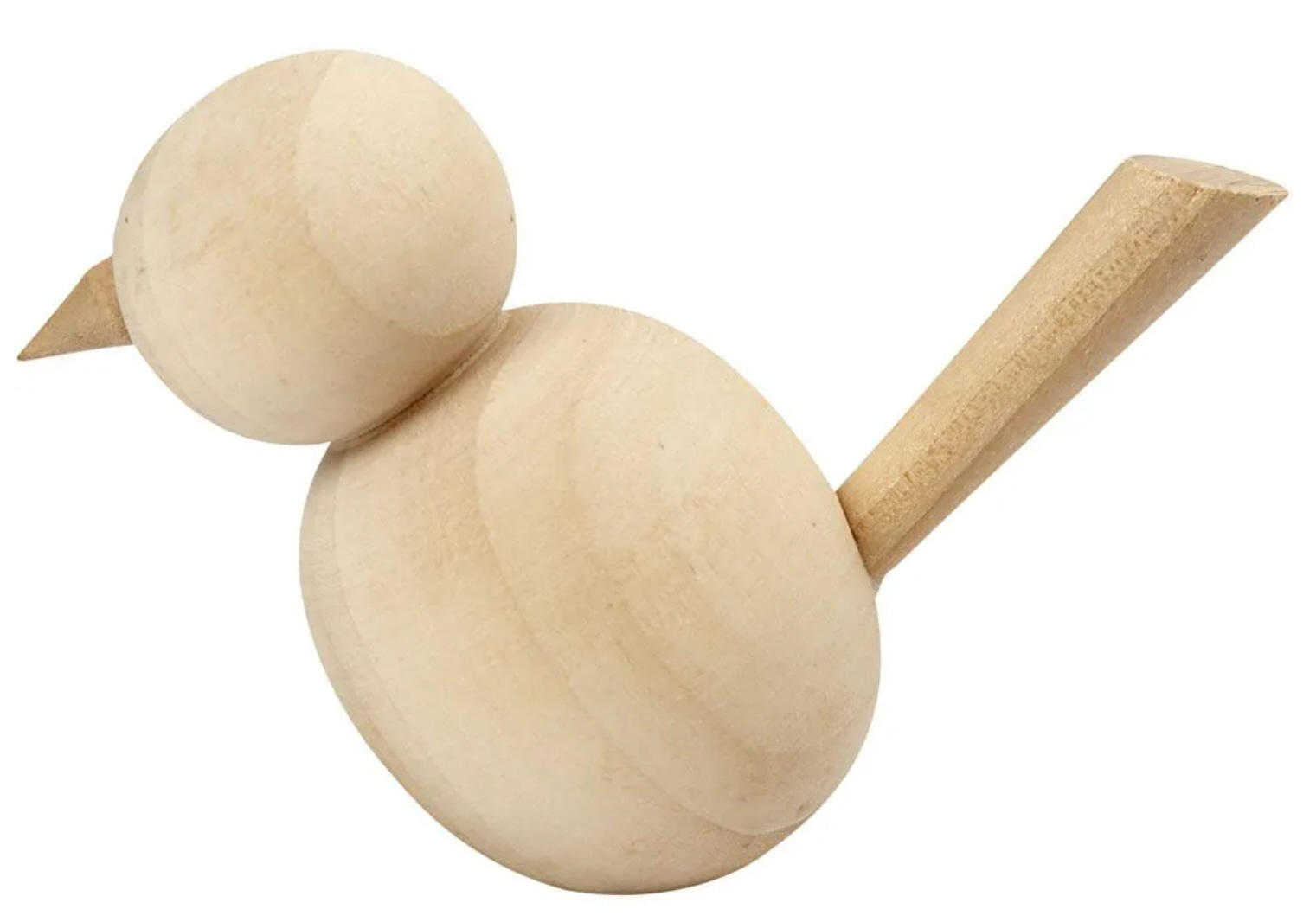 Vogel aus Holz natur 7,6cm 1 Stück Vogel aus Holz natur 7,6cm 1 Stück