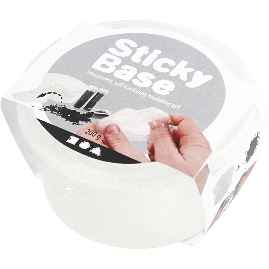 Sticky Base- modellierbare Klebeknete ,200g transparent