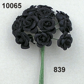 Samtröschen schwarz, 22mm, 12 Stück/Bund