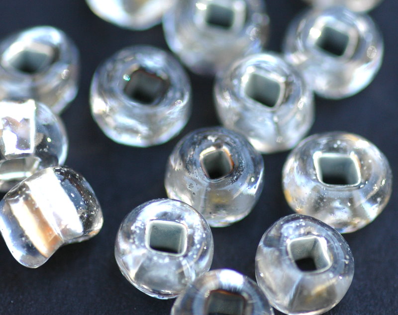 Rocailles Glasperle, kristall-silbereinzug, 15 g, 8 mm