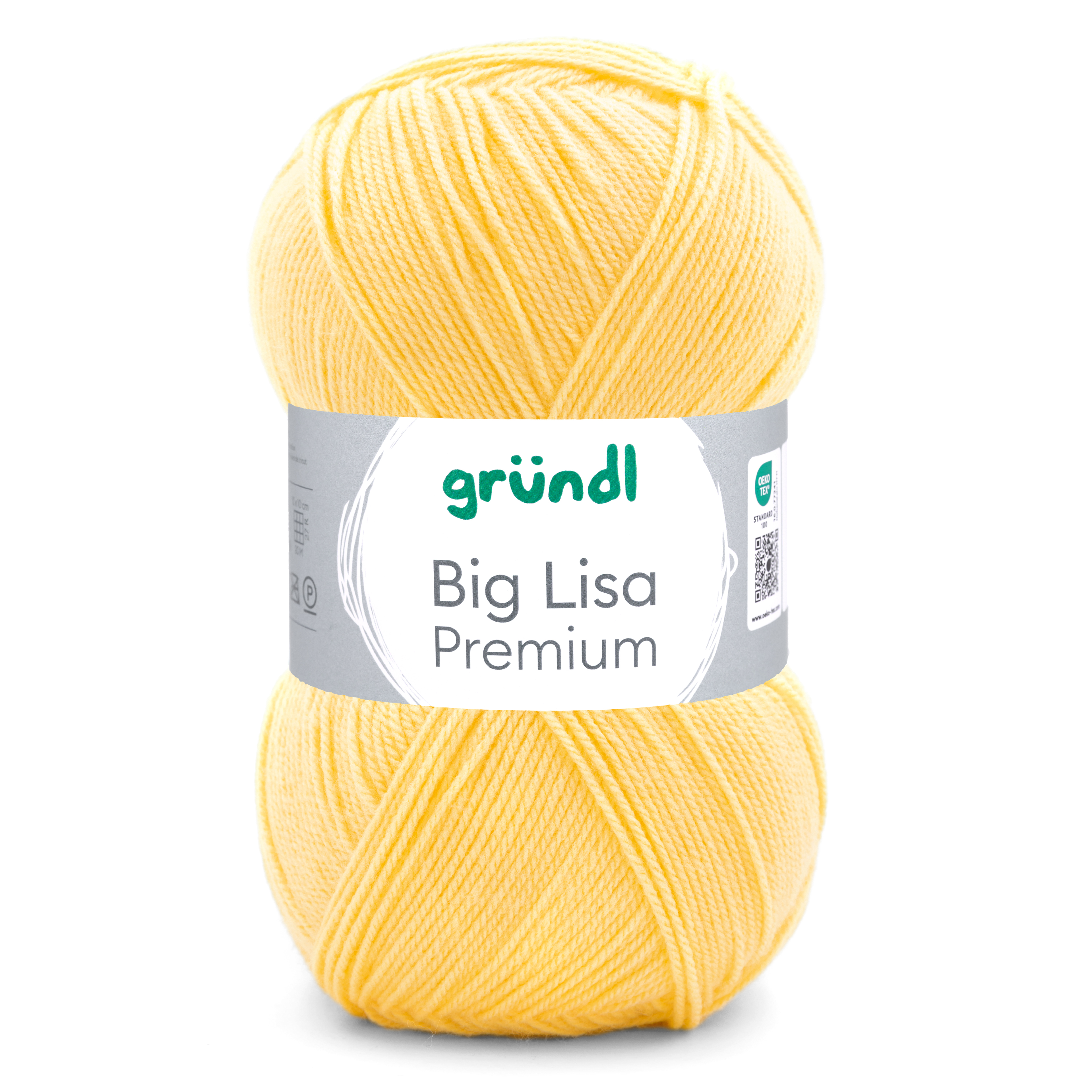 Gründl Big Lisa Premium Wolle PASTELLGELB 100% Polyacryl 250g  665m