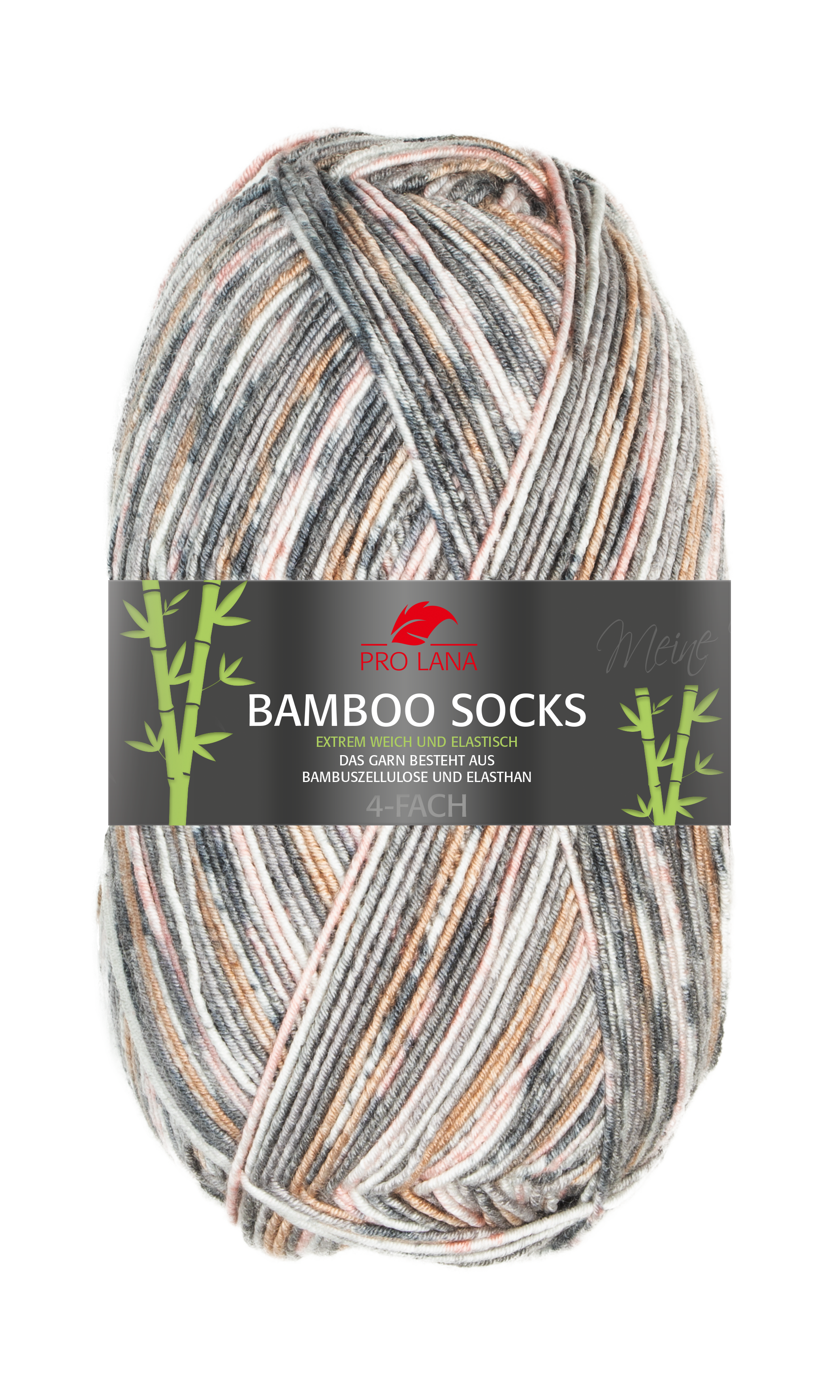 Bamboo Socks rosa/braun/grau meliert 