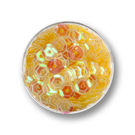 Pailletten transparent gelb AB 6mm 30g ca. 4000 Stück Pailletten transparent gelb AB 6mm 30g ca. 4000 Stück