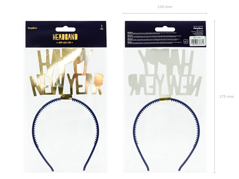 Headband Happy New Year Haarreif Silvester 1 Stück 