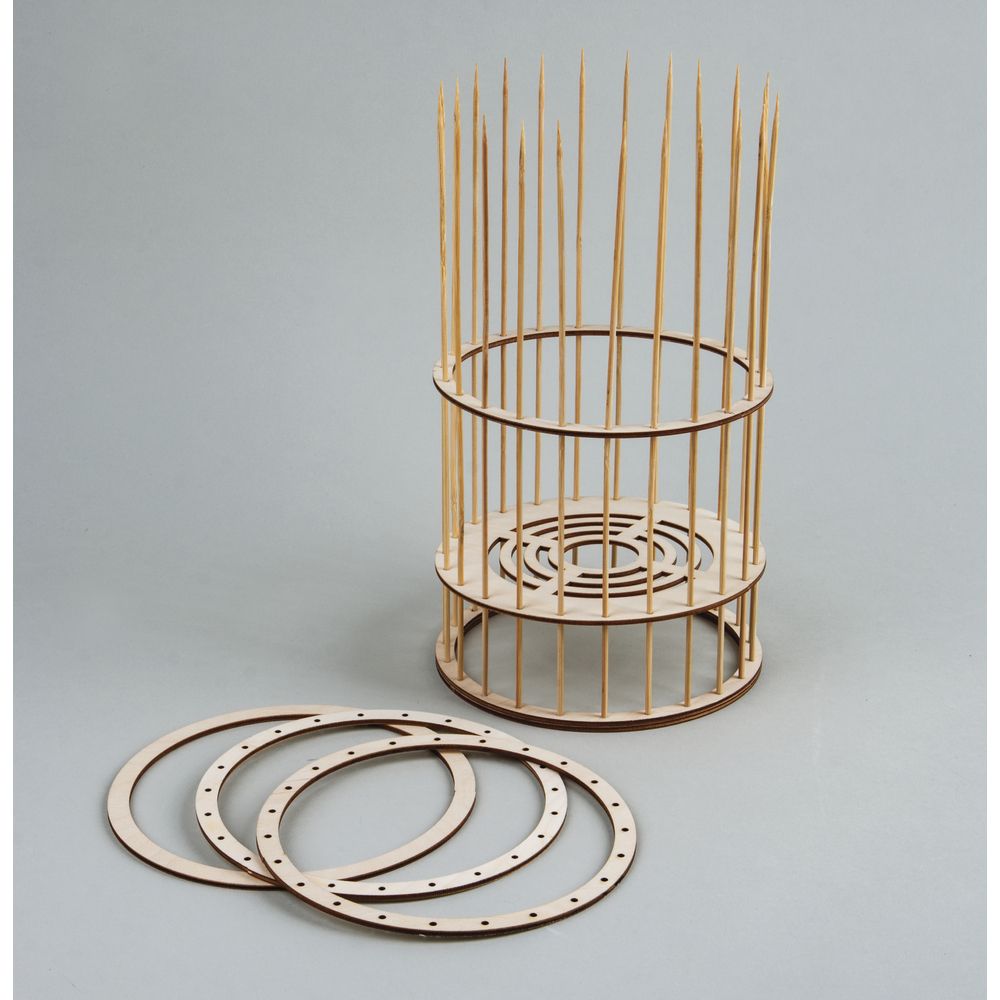Holz Ringe Set für DIY Lampen natur FSC Mix Credit 17cm ø sortiert 7-Teile