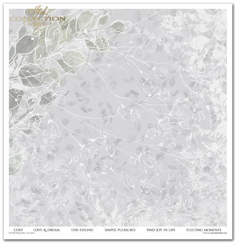 Scrapbooking Papier Set Shabby Chic 10 Bögen 31x32cm 200g/m²