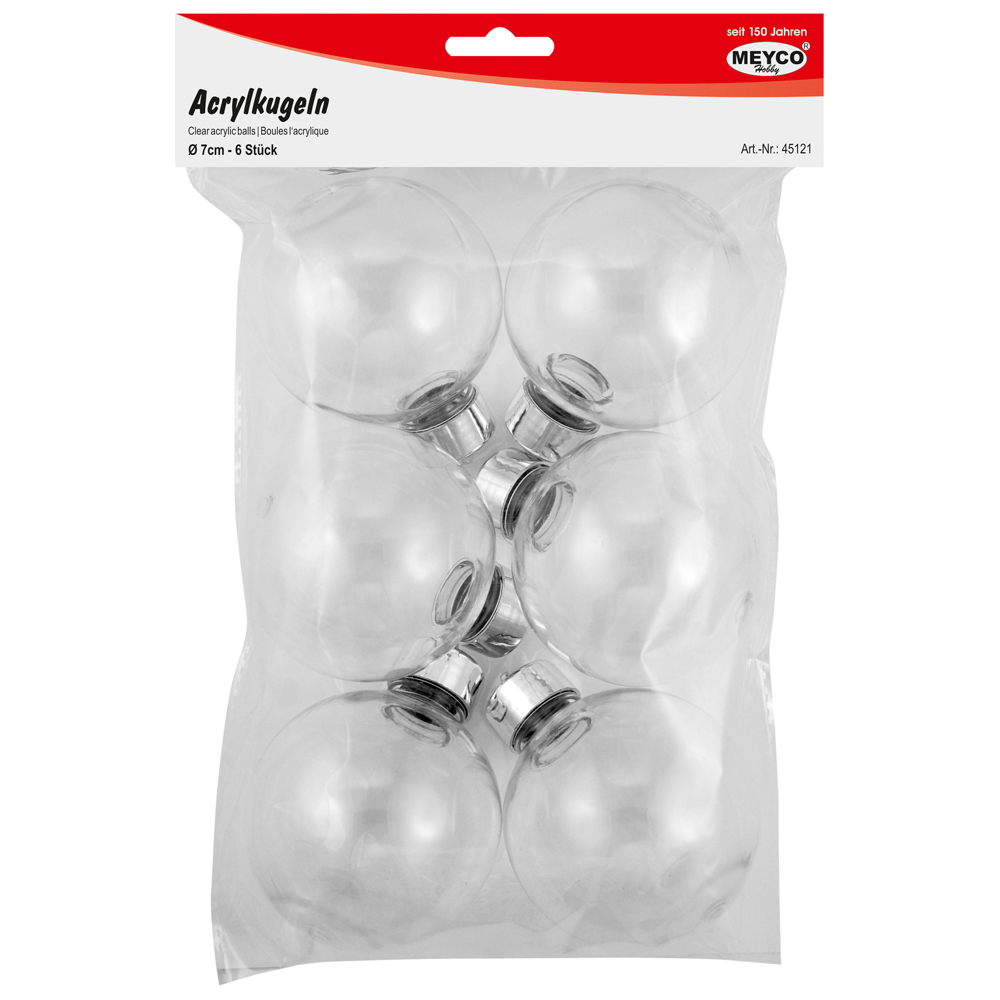 Acrylkugeln , transparente Christbaumkugeln , Plastikkugeln durchsichtig