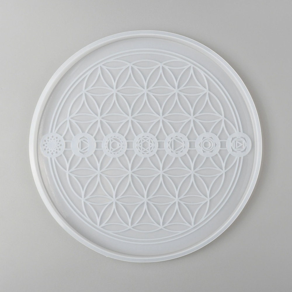 Silikon Gießform Blume des Lebens Chakra Form, 21cm Durchmesser
