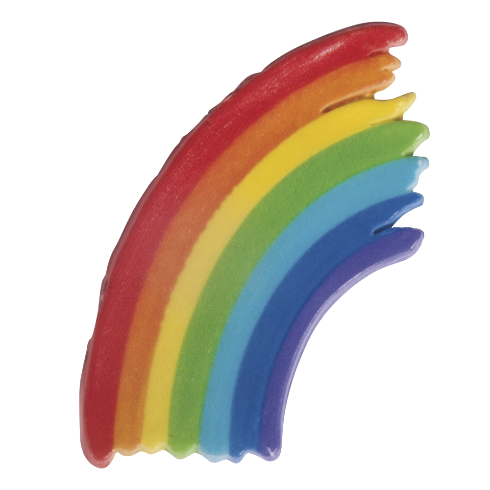 Wachsmotiv Regenbogen Wachsdekor 4,5x6,5cm