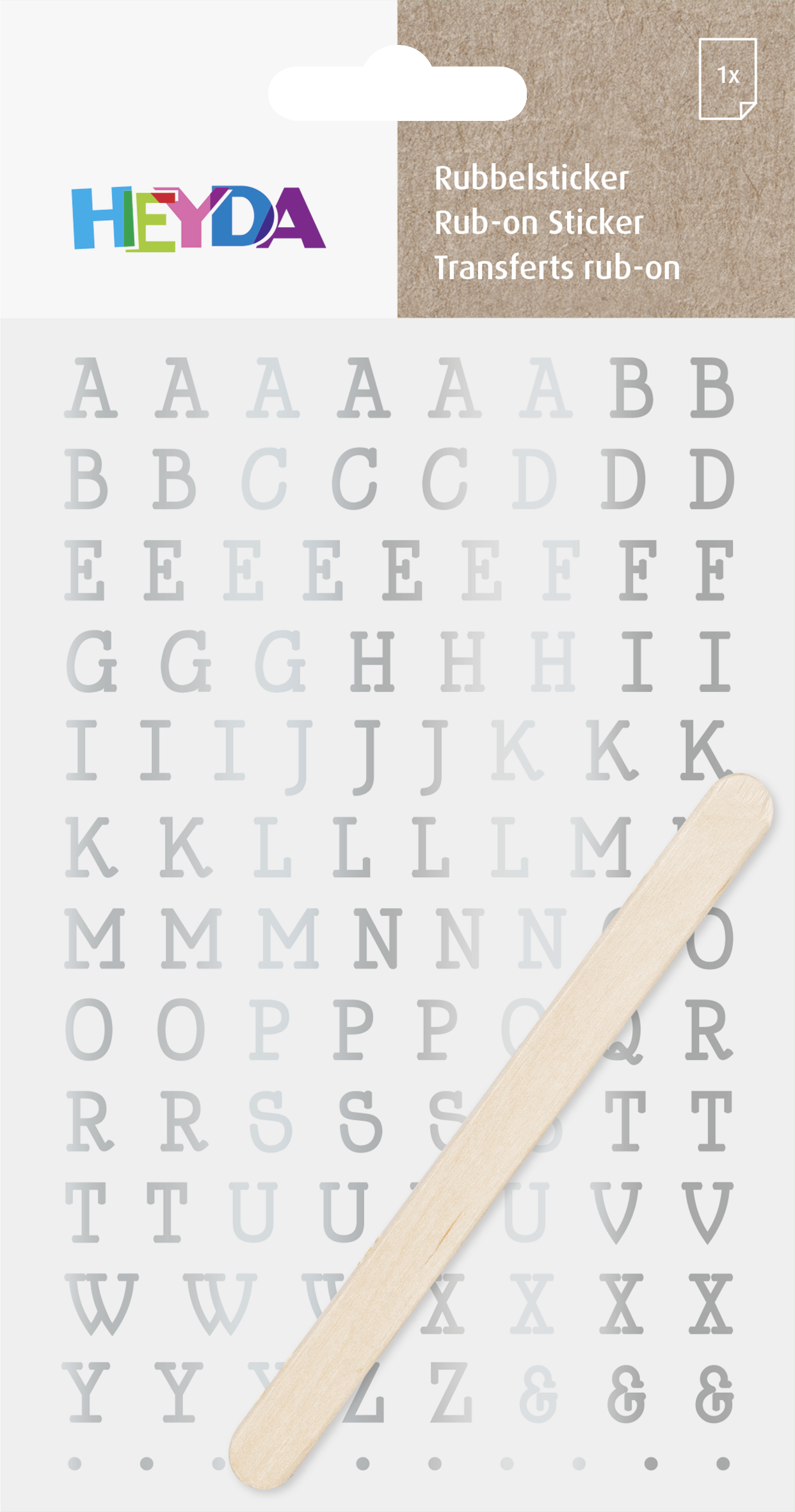 Rubbel-Sticker "Alphabet 2" 10x19cm
